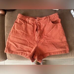 Afends orange mom shorts
